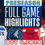 Chicago Bulls Vs Minnesota Timberwolves Game Highlights Oct 5,2024 NBA Preseason