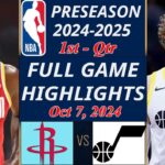 Houston Rockets vs Utah Jazz FULL GAME  Oct 7, 2024 | NBA TODAY | NBA HIGHLIGHTS