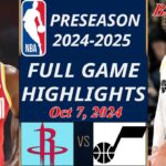 Utah Jazz vs. Houston Rockets  FULL GAME  Oct 7, 2024 | NBA TODAY | NBA HIGHLIGHTS