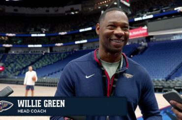 Willie Green on 3-point attempts, Magic preseason game cancellation | Pelicans Training Camp 2024