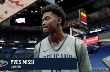Yves Missi on adjusting to NBA, fouls | Pelicans Training Camp 2024