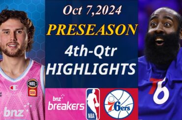 Philadelphia 76ers vs New Zealand Breakers FULL GAME 4th-Qtr Oct 6,2024 | NBA TODAY | NBA HIGHLIGHTS