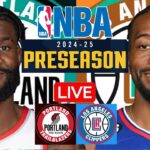 LIVE: PORTLAND TRAIL BLAZERS vs LOS ANGELES CLIPPERS | NBA PRESEASON | PLAY BY PLAY | SCOREBOARD