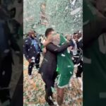 This moment between Jayson Tatum and his mom is everything 💚 | #Shorts