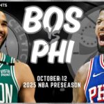 Boston Celtics vs Philadelphia 76ers Full Game Highlights | Oct 12 | 2024-25 NBA Preseason