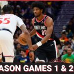 Scoot Henderson Struggles Early, Donovan Clingan & Deni Avdija Debut: Trail Blazers Preseason