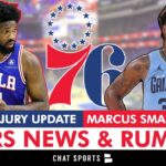 Sixers Rumors On TRADING For Marcus Smart + MAJOR Joel Embiid INJURY Update Per ESPN’s Tim Bontemps