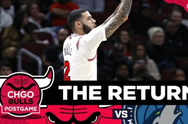 Lonzo Ball Scores 10 in his Return to the Court, Chicago Bulls Defeat Minnesota | CHGO Bulls Podcast