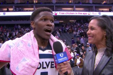 Anthony Edwards talks WIN vs Kings, FULL Postgame Interview 🎤
