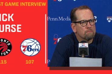 Nick Nurse Postgame Interview - Raptors vs 76ers | 2024-25 NBA Season