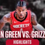 Highlights: Jalen Green 22 Points vs. Memphis Grizzlies 10-25-24 l Houston Rockets