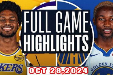 Los Angeles Lakers Vs Golden State Warriors  FULL GAME Highlights Oct 27,2024 NBA Season