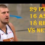 Nikola Jokic 29 Pts 16 Ast 18 Reb Denver Nuggets vs Brooklyn Nets HIGHLIGHTS
