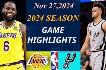 Los Angeles Lakers vs San Antonio Spurs Full Game Highlights  Nov 27, 2024 | NBA TODAY