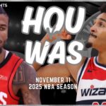 Houston Rockets vs Washington Wizards Full Game Highlights | Nov 11 | 2025 NBA Season