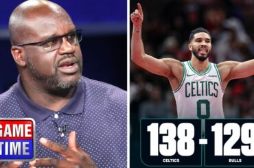 NBA Gametime react to Boston Celtics beat Chicago Bulls 138-129; Jayson Tatum 35 Pts; Vucevic 32 Pts