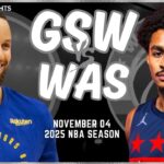 Golden State Warriors vs Washington Wizards Full Game Highlights | Nov 4 | 2025 NBA Season
