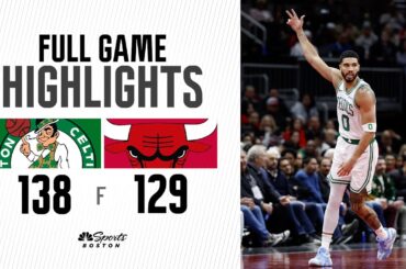 FULL GAME HIGHLIGHTS: Celtics finish NBA Cup group play with a 138-129 win against the Bulls