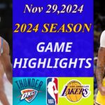 Los Angeles Lakers vs Oklahoma City Thunder  Game 1st Highlights Nov 29, 2024 | NBA today