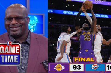 NBA GameTime | Shaq reacts to LeBron & Lakers fall to OKC Thunder 101-93, elimated from playoff