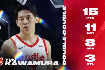 Yuki Kawamura Records 15 PTS & 11 AST Double-Double VS. Squadron