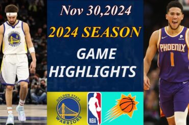 Golden State Vs Phoenix Suns  FULL Game 2nd-Qtr | Nov 30, 2024 | NBA TODAY | NBA Highlights