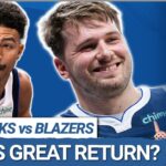 How Luka Doncic Returned in Dallas Mavericks win vs Blazers & Quentin Grimes' Incredible Fit