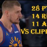 Nikola Jokic 28 Pts 14 Reb 11 Ast Denver Nuggets vs LA Clippers HIGHLIGHTS