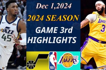 Utah Jazz Vs Los Angeles Lakers Full Game 3rd | Dec 1,2024 | Basketball TODAY | Game Highlights