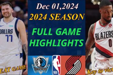 Dallas vs Portland  Full Game 1st-Qtr | Dec 1,2024 | Basketball TODAY | Game Highlights