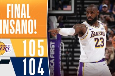 LEBRON E DAVIS combinam para 60 pts, LAKERS superam final insano e vencem o JAZZ | MELHORES MOMENTOS