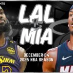 Los Angeles Lakers vs Miami Heat Full Game Highlights | Dec 4 | 2025 NBA Season