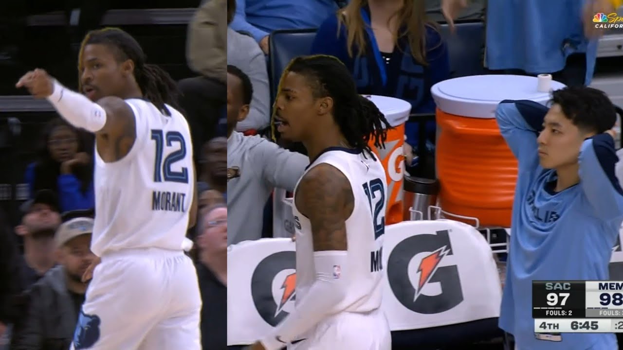 Ja Morant gets ejected after so heated from foul call and goes off on
