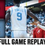 Alabama vs. North Carolina Full Match Replay | 2024-25 ACC Men's Basketball