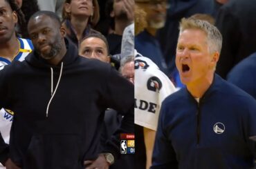 Draymond hilarious reaction to Jokic's hit in face then Steve Kerr goes OFF on refs