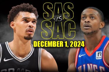 San Antonio Spurs vs Sacramento Kings Full Game Highlights - December 1, 2024 | 2024-25 NBA Season