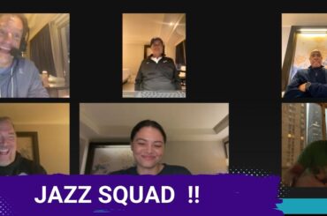 Utah Jazz Squad  - Travelling party comes together to laugh and talk hoops