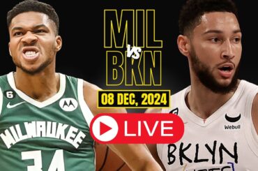 🔴LIVE : Milwaukee Bucks Vs Brooklyn Nets Full Game | NBA Live | DEC 08 2024 | 2K