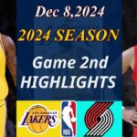 Los Angeles Lakers Vs Portland Trail Blazers  FULL Game 2nd-Qtr | Dec 8, 2024 | NBA TODAY