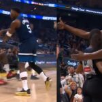 Anthony Edwards shoves Kuminga to the ground and Draymond didn't want a fight 😂