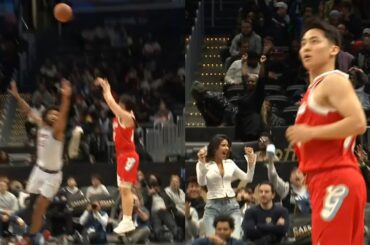 Yuki Kawamura nasty stepback 3 over 6'10 Bagley has Washington's crowd going crazy