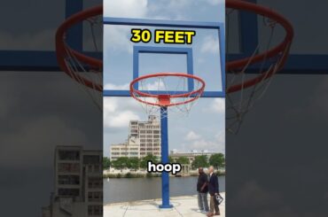Would You Miss On A 30 Foot Tall Basketball Hoop? #shorts
