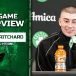 Payton Pritchard on 6th Man of the Year Buzz | Celtics vs Pistons Postgame