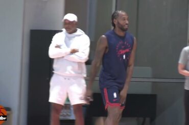 Kawhi Leonard Working Out At Clippers Practice. HoopJab NBA