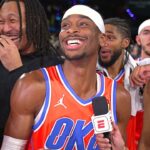 Shai Gilgeous-Alexander Tells His Teammates to 'Shut Up' During Postgame Interview 😂 | 2024 NBA Cup