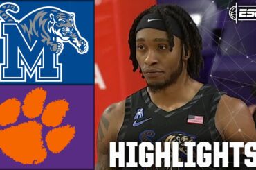 Memphis Tigers vs. Clemson Tigers | Full Game Highlights | ESPN College Basketball