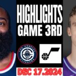 Los Angeles Clippers Vs Utah Jazz Game 3rd Highlights Dec 16,2024 NBA Season 2024-25