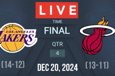 NBA LIVE! LOS ANGELES LAKERS vs MIAMI HEAT I NBA 2K25 December 20, 2024 I LAL vs HEAT 2K25