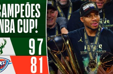 BUCKS vencem THUNDER e são campeões da NBA CUP com show de GIANNIS ANTETOKOUNMPO | MELHORES MOMENTOS