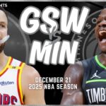 Golden State Warriors vs Minnesota Timberwolves Full Game Highlights | Dec 21 | 2025 NBA Season